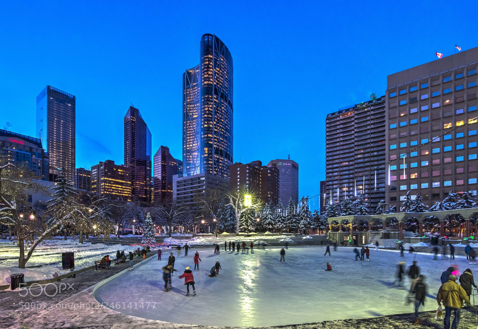 Nikon D810 sample photo. Calgary olympic plaza photography