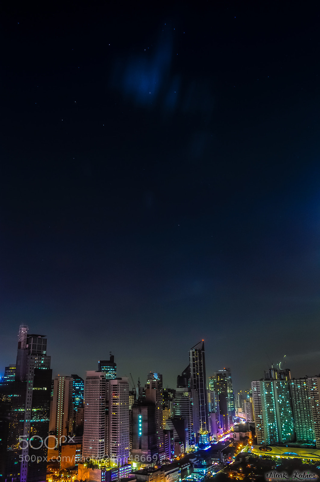 Nikon D90 sample photo. Night light makati photography