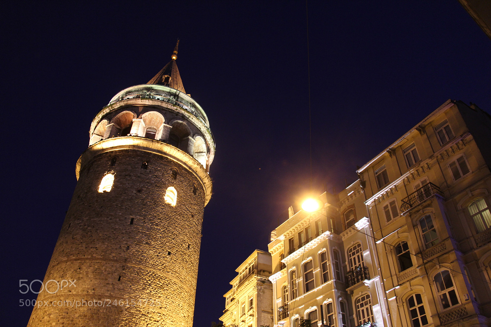 Canon EF-S 18-200mm F3.5-5.6 IS sample photo. Galata tower at night photography