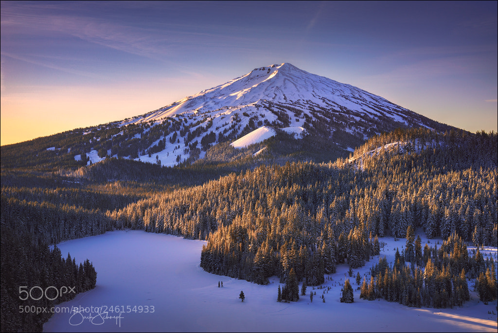 Sony a7R sample photo. Mount bachelor sunrise from photography