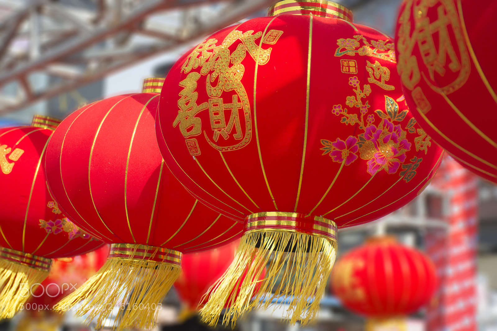 Nikon D5200 sample photo. Red chinese latern for photography