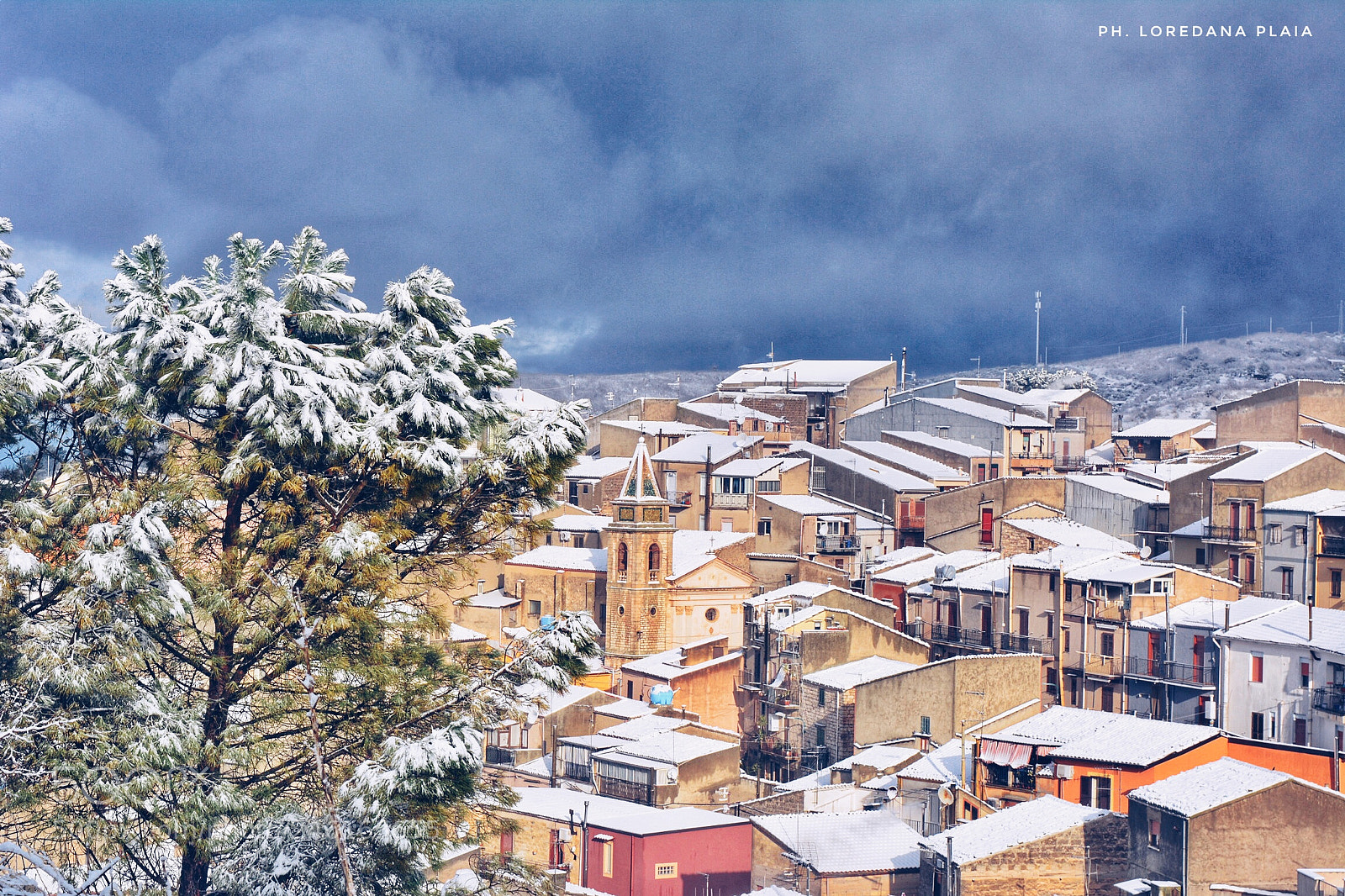 Nikon D5200 sample photo. Snowy country ~ bisacquino ~ sicily photography