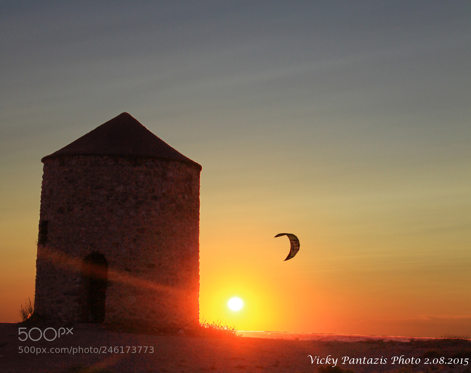 Canon EOS 7D sample photo. Kitesurf sunset photography