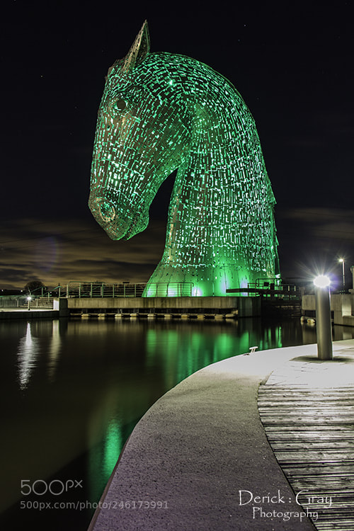 Canon EOS 60D sample photo. Kelpies at night photography