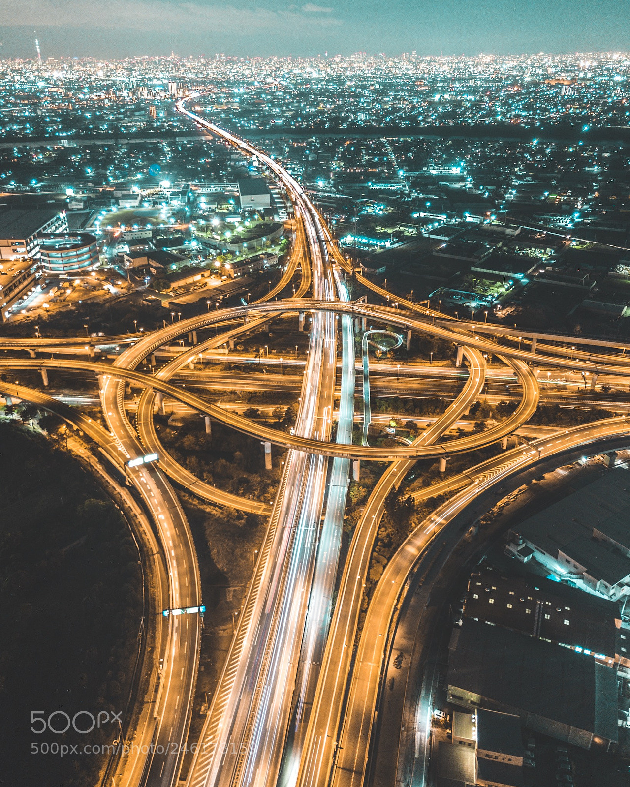 DJI FC220 sample photo. Japanese highway photography