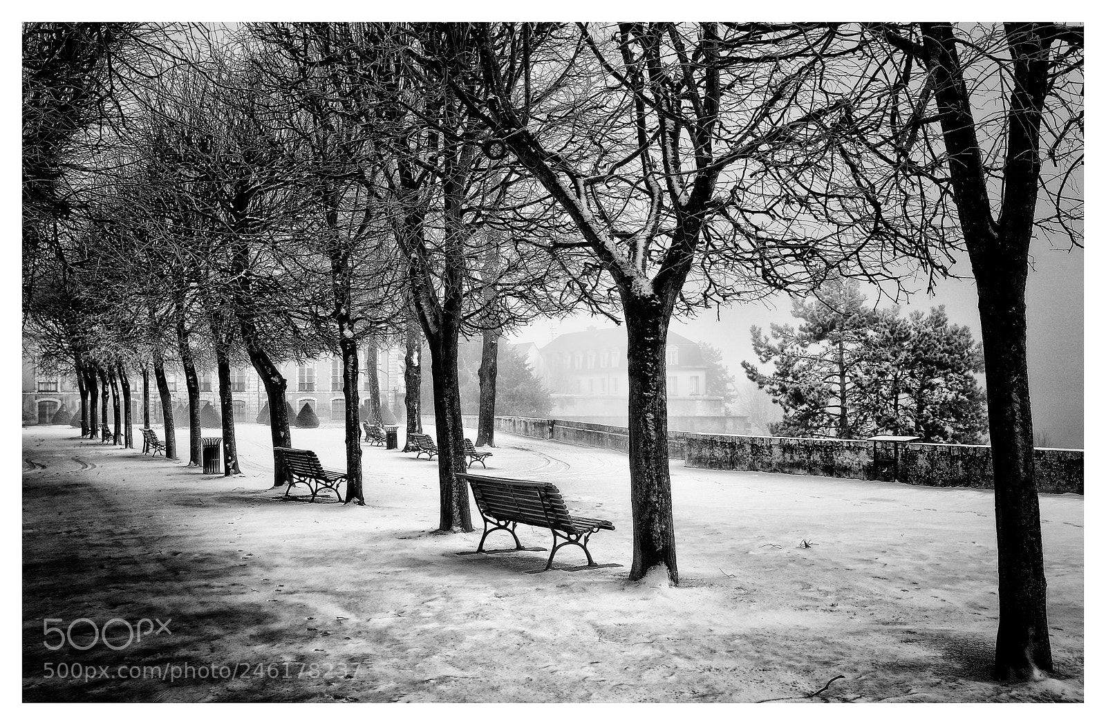 Fujifilm X100F sample photo. Park under snow photography