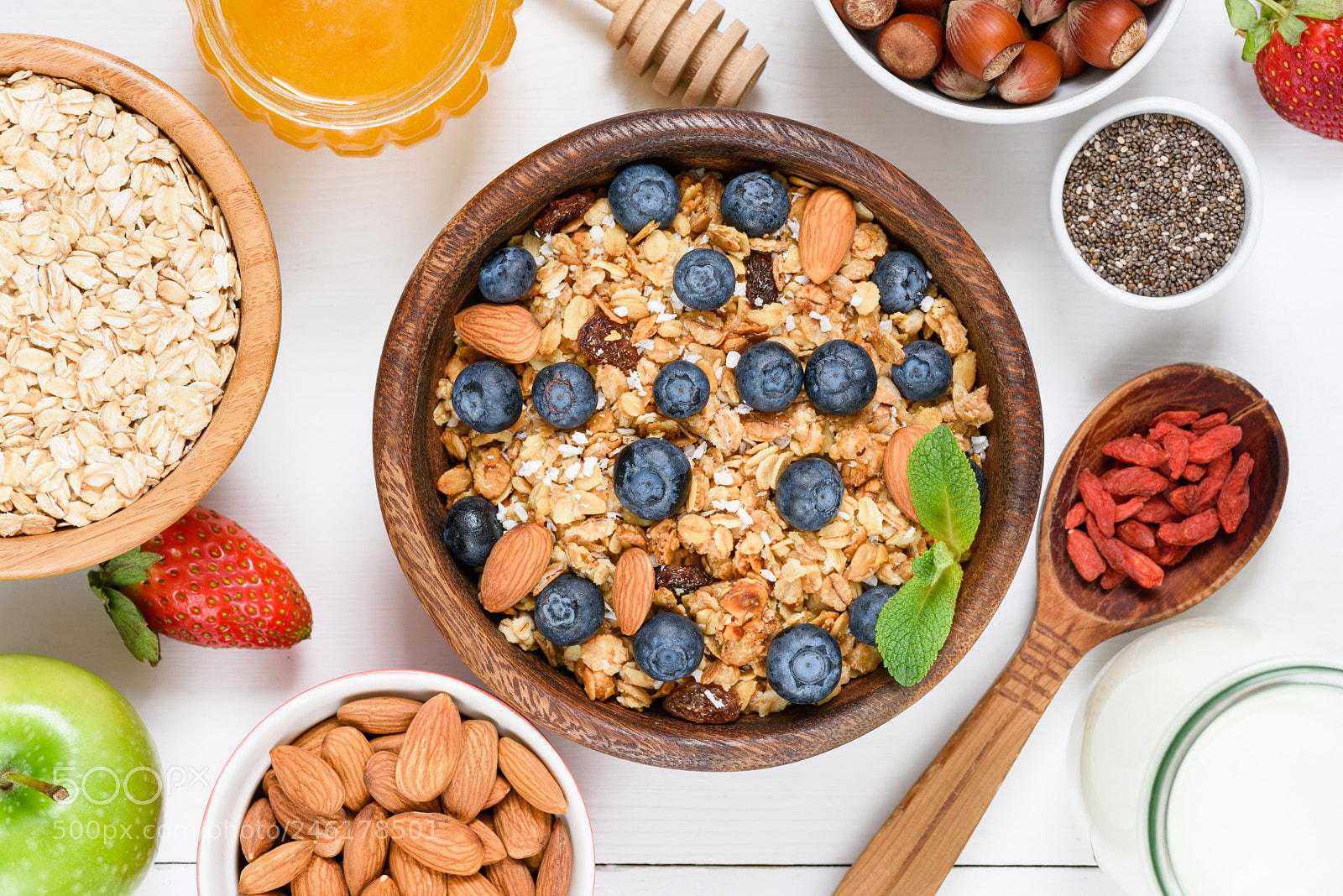 Nikon D810 sample photo. Homemade granola with nuts photography