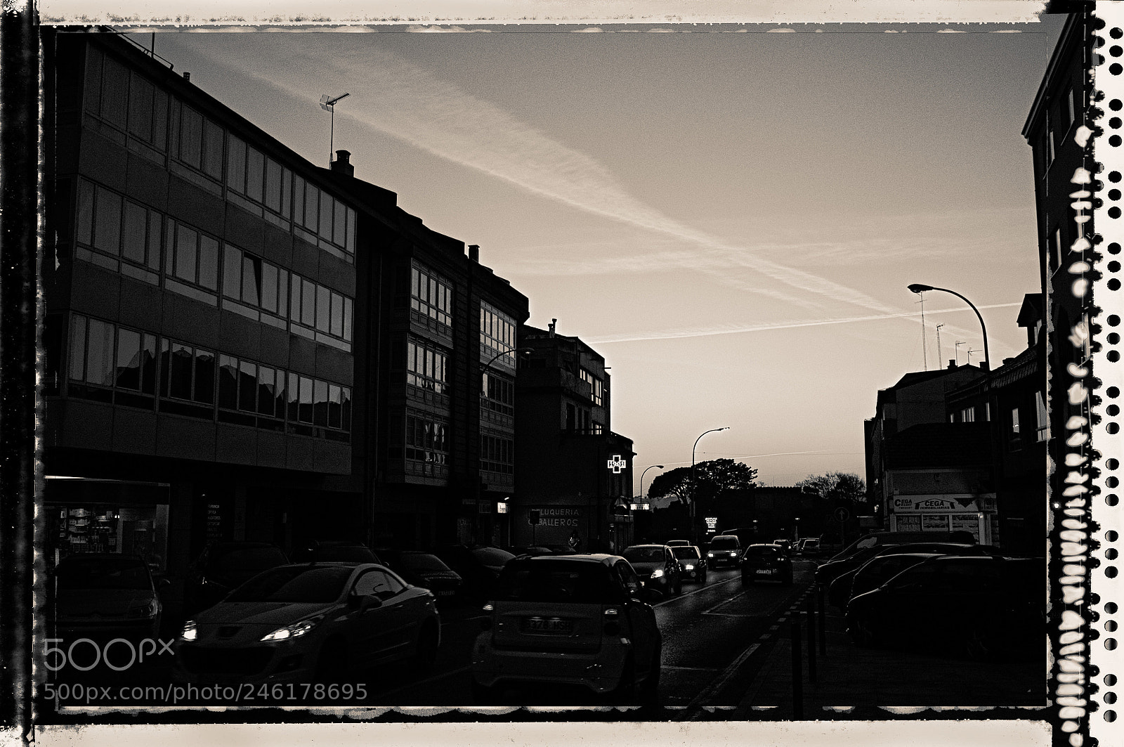 Fujifilm FinePix X100 sample photo. Monochrome urban dusk photography