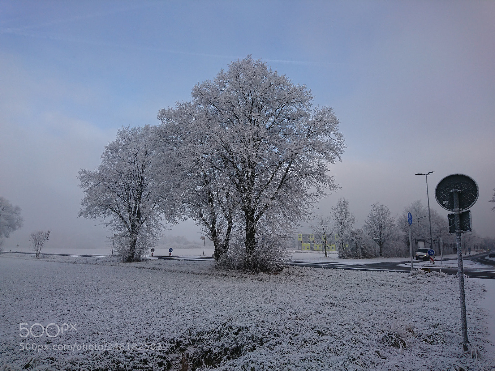 Sony Xperia XZ sample photo. Winterlandschaft und rauhreif photography
