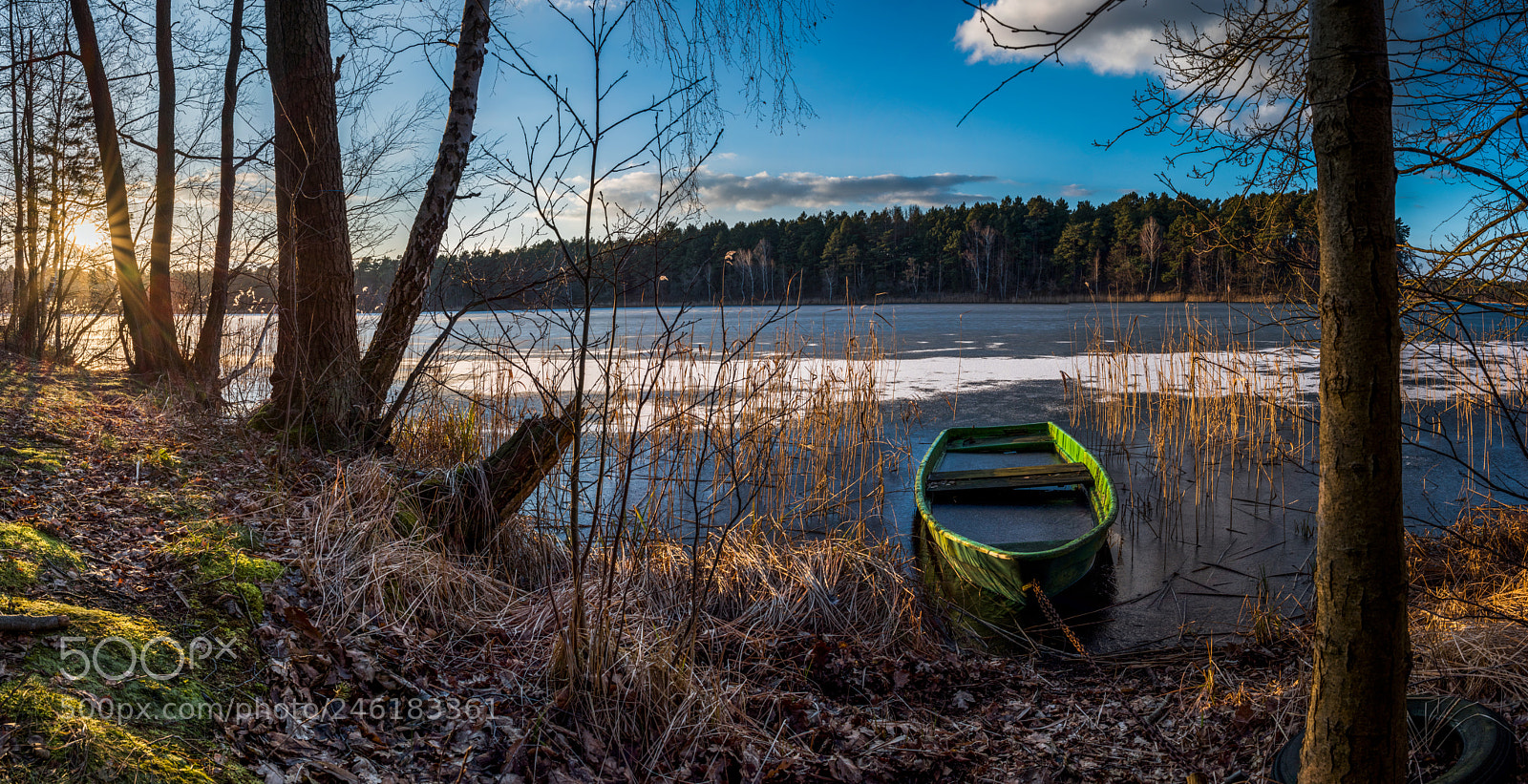 Pentax K-1 sample photo. Boat on the frozen photography