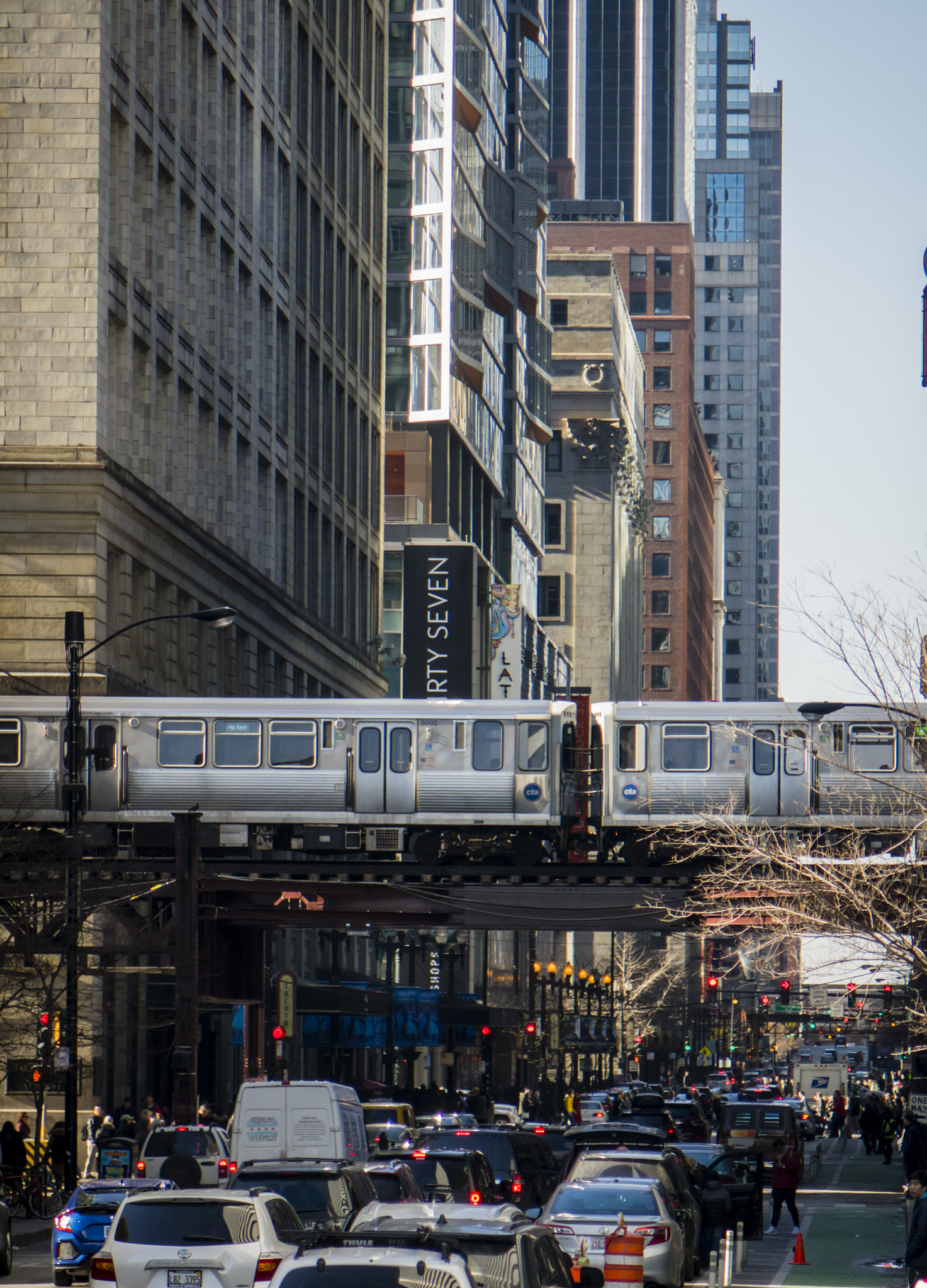 Sony Cyber-shot DSC-RX10 II sample photo. Chicago elevated train photography