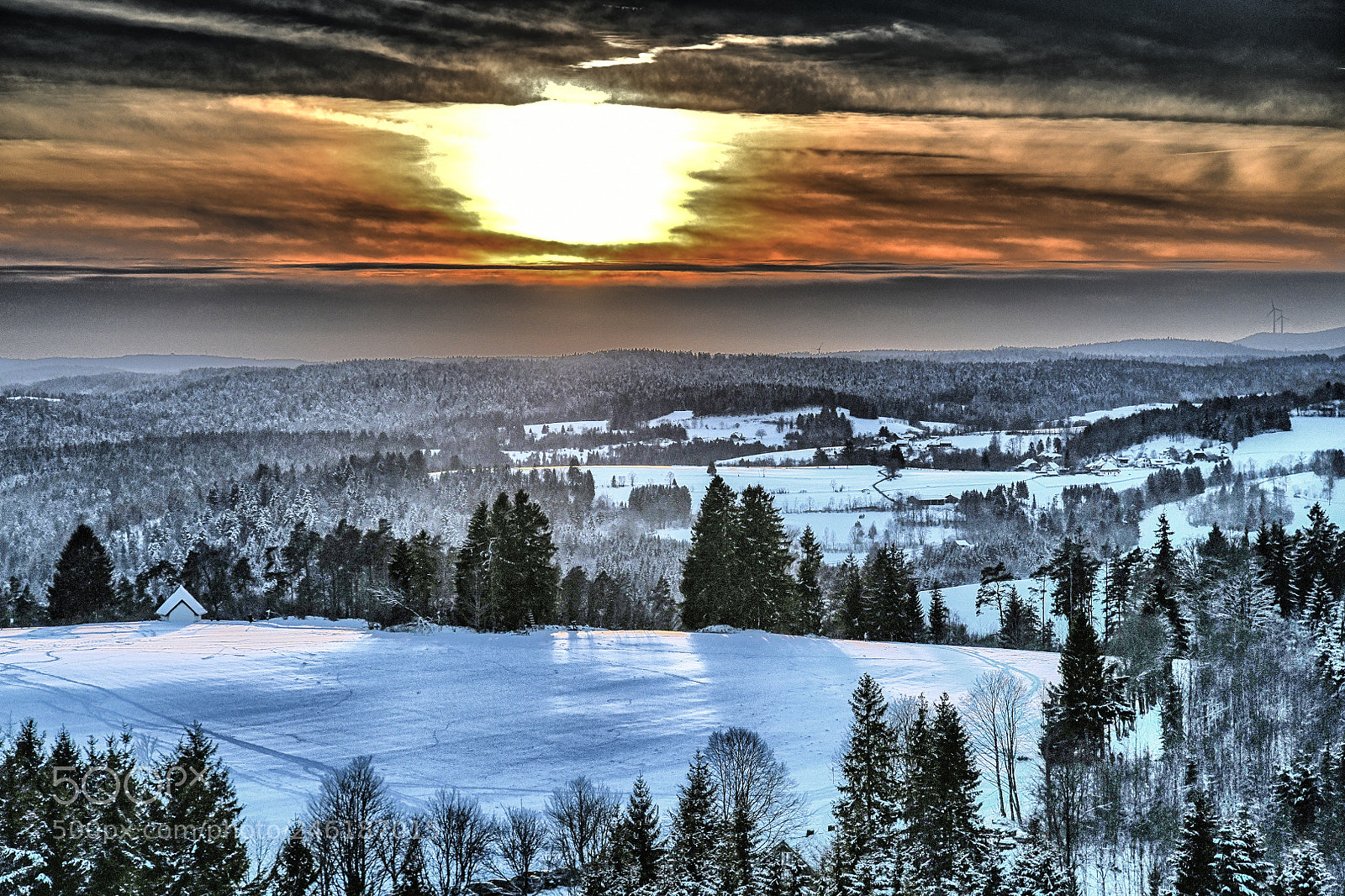 Nikon D850 sample photo. Winter sunset photography