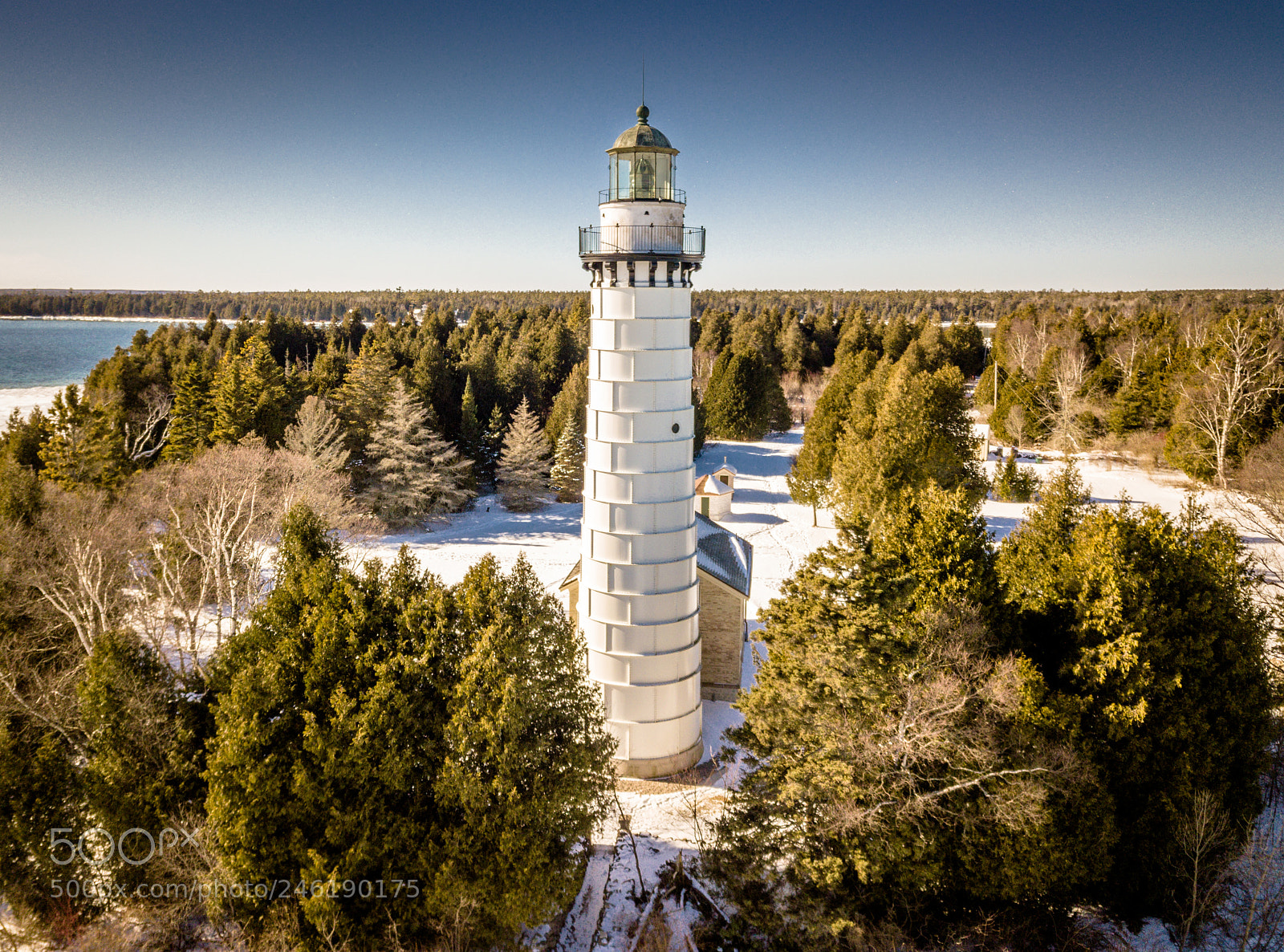 DJI FC220 sample photo. Cana island lighthouse photography