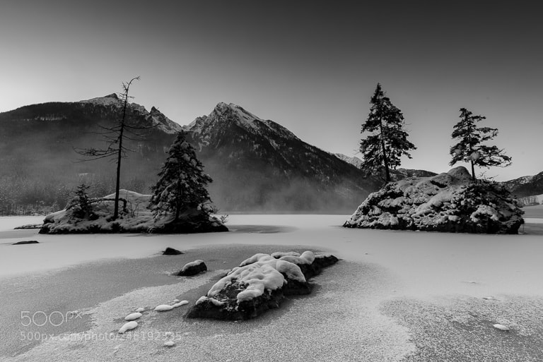 Nikon D750 sample photo. Hintersee ramsau winter #1_bw photography