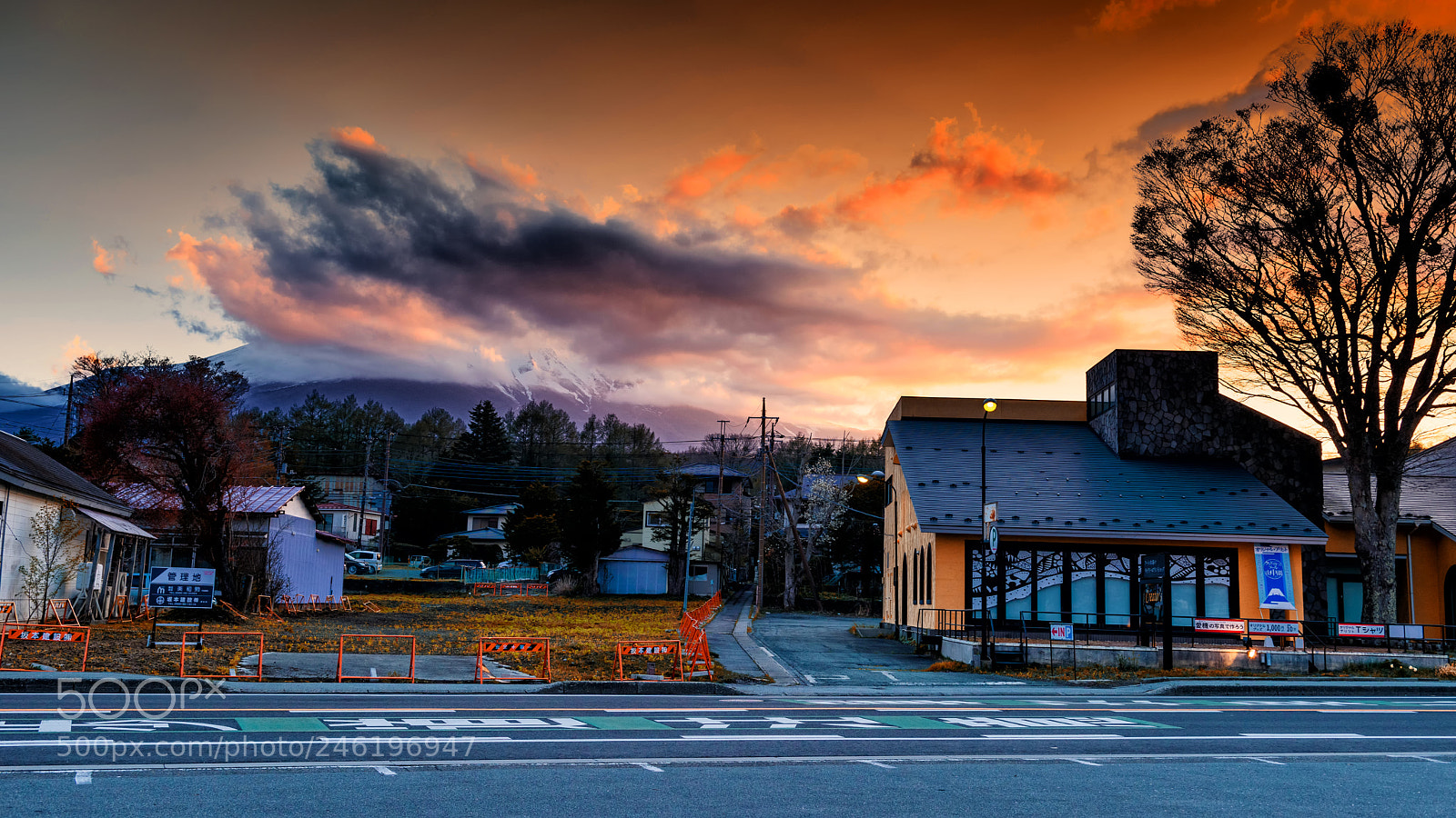 Nikon D810 sample photo. Yamanaka city against mt photography