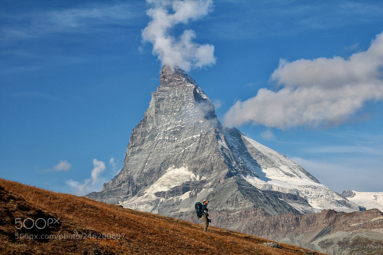 Canon EOS 600D (Rebel EOS T3i / EOS Kiss X5) sample photo. Wandersmann mit matterhorn photography