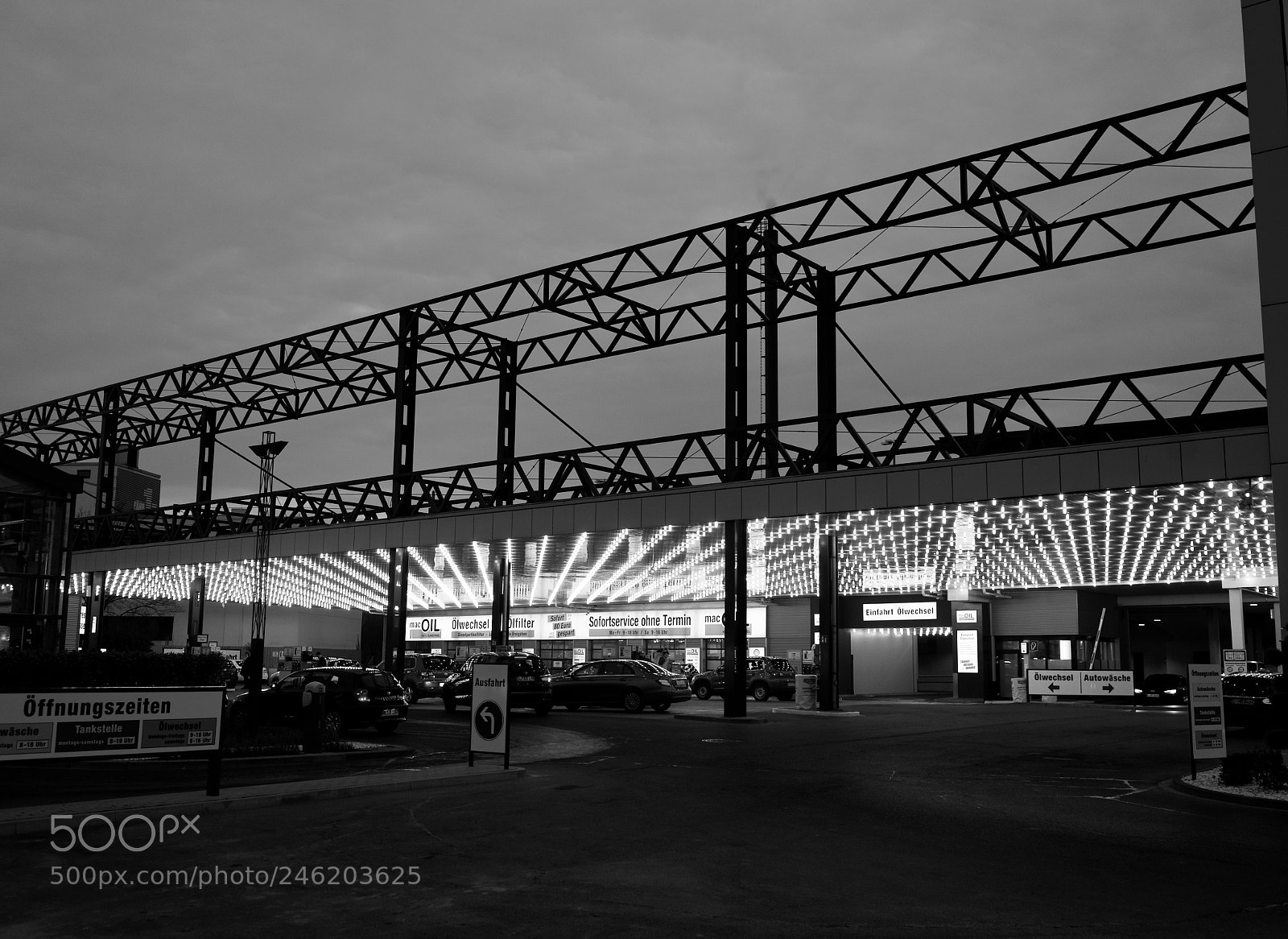 Sony a7 II sample photo. Gas station düsseldorf photography