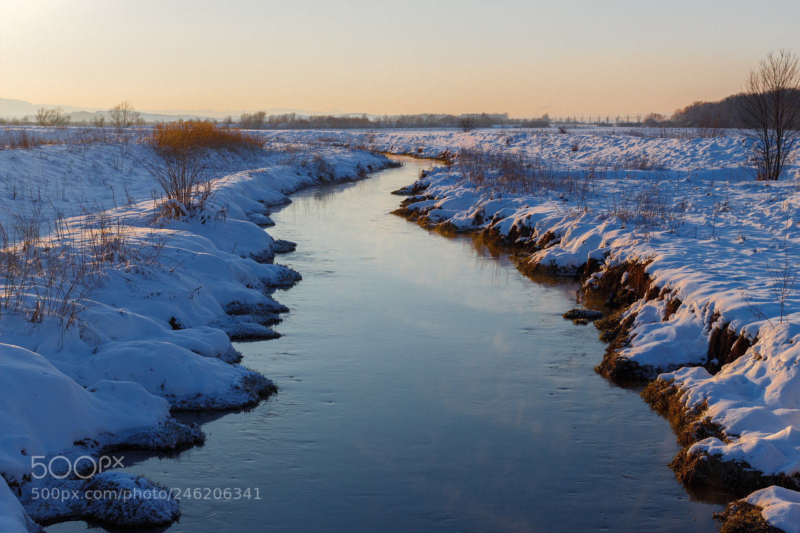 Canon EOS 100D (EOS Rebel SL1 / EOS Kiss X7) sample photo. Winter river photography