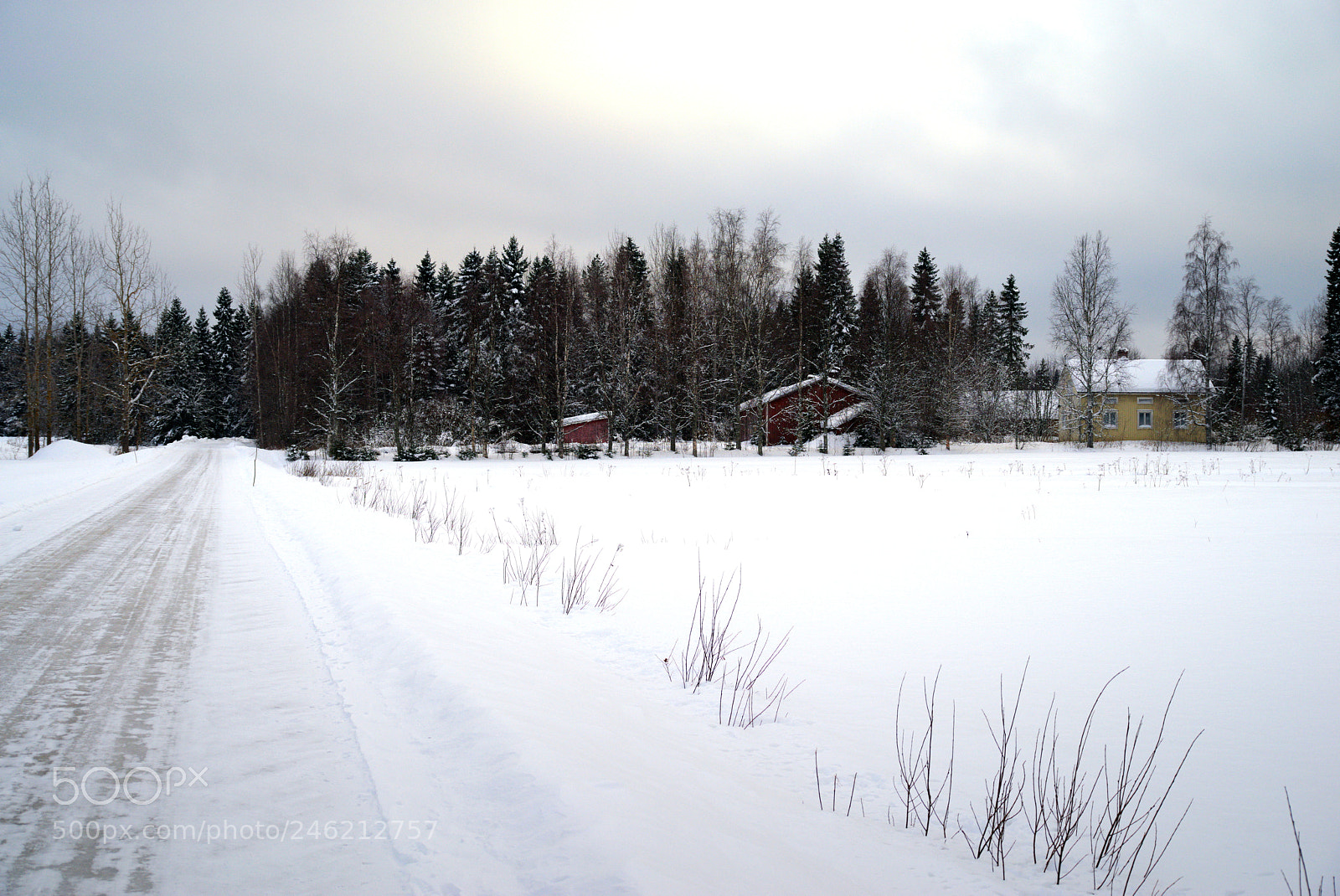 Pentax K-1 sample photo. Old farmhouse in winter photography