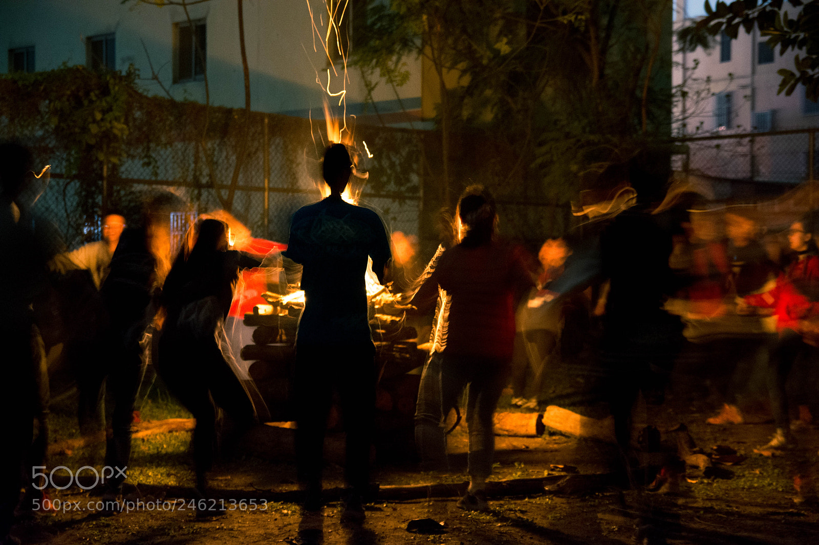 Nikon D5200 sample photo. Campfire and dancing photography