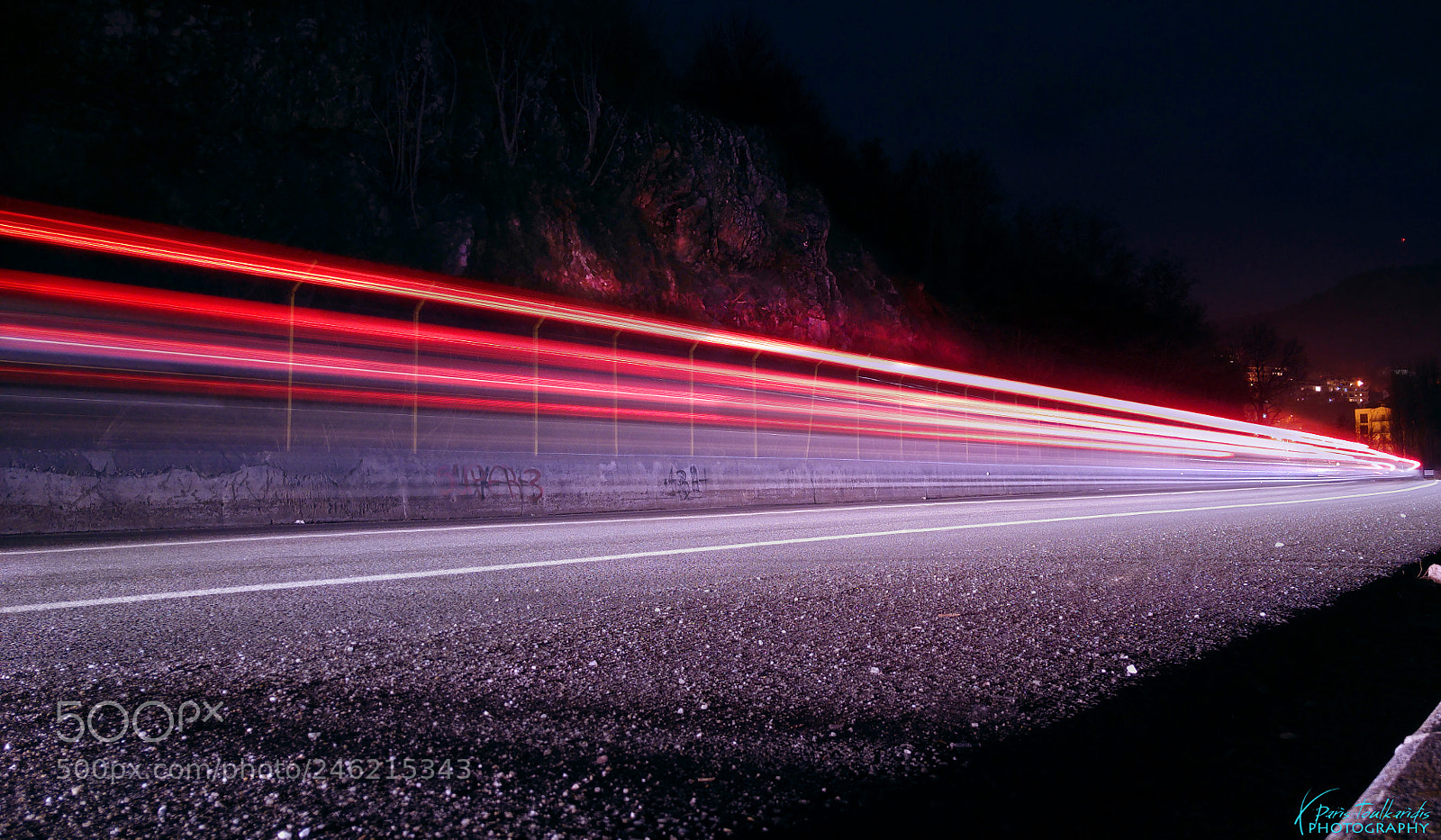 LG G4 sample photo. Car light trails photography