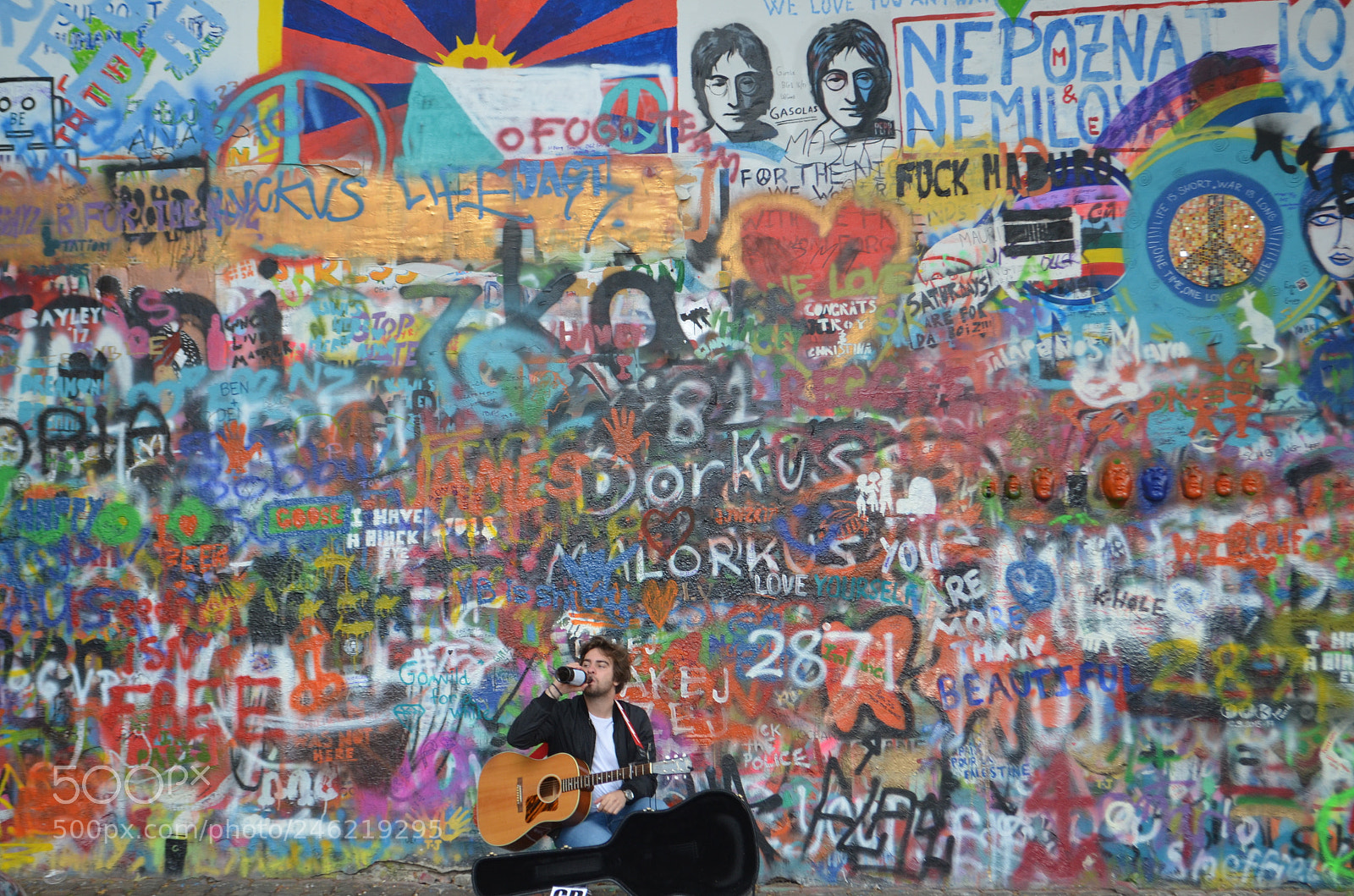 Nikon D5100 sample photo. John lennon wall photography