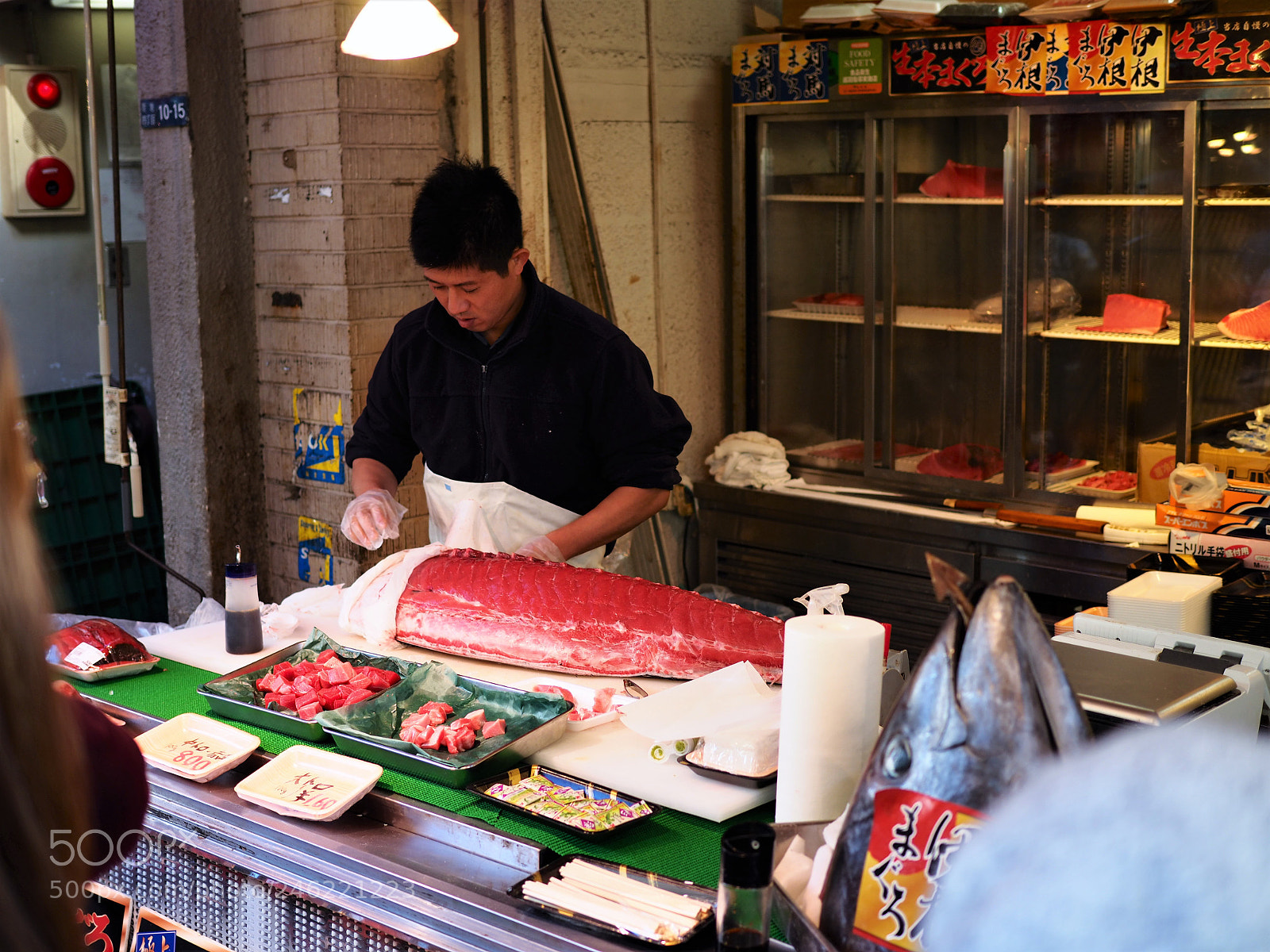 Olympus PEN-F sample photo. Fish market photography