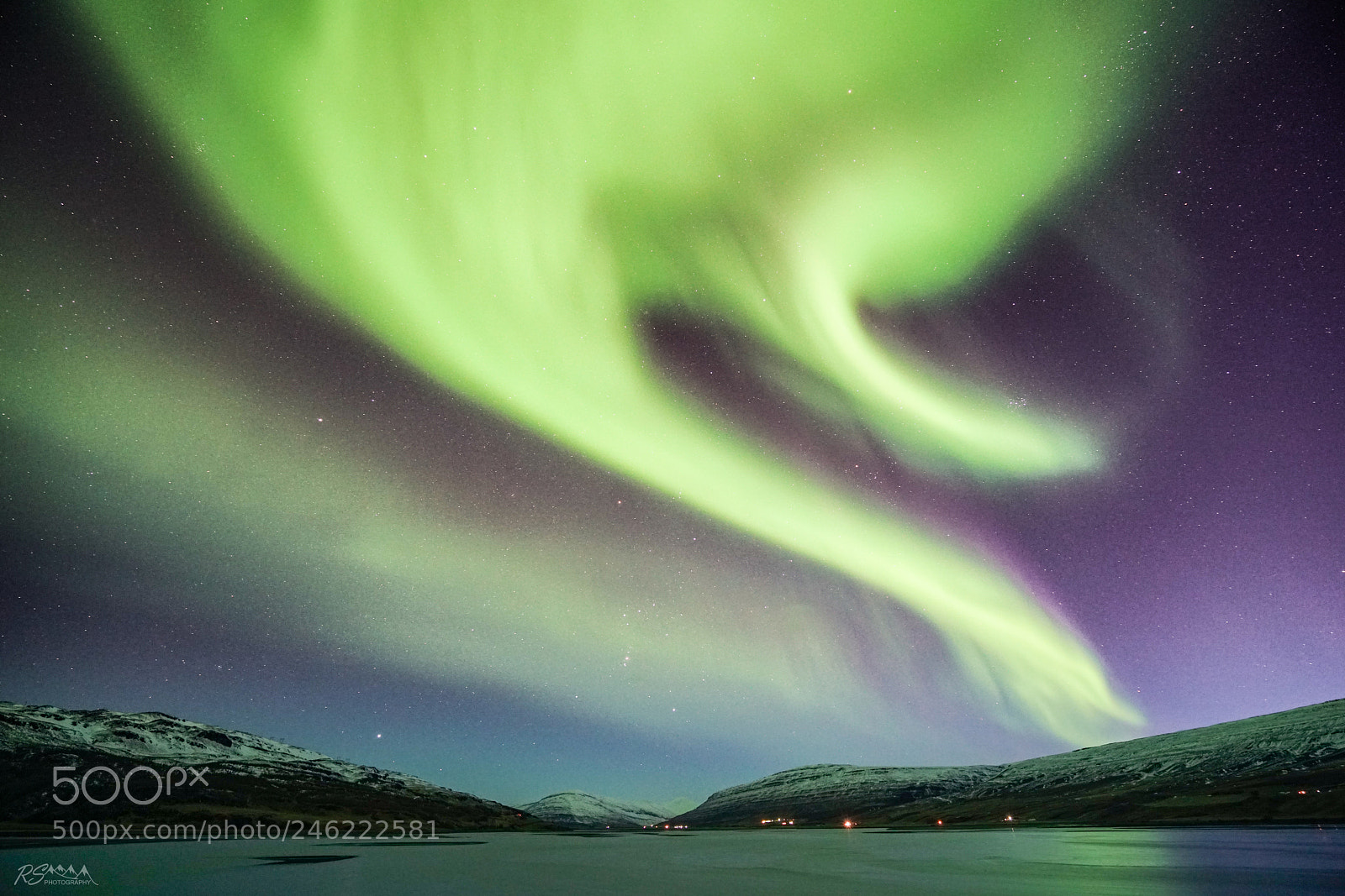 Sony a7R II sample photo. Aurora borealis over lake photography