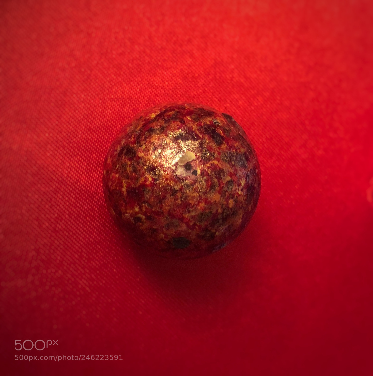 Apple iPhone 8 Plus sample photo. Golden chocolate ball on photography
