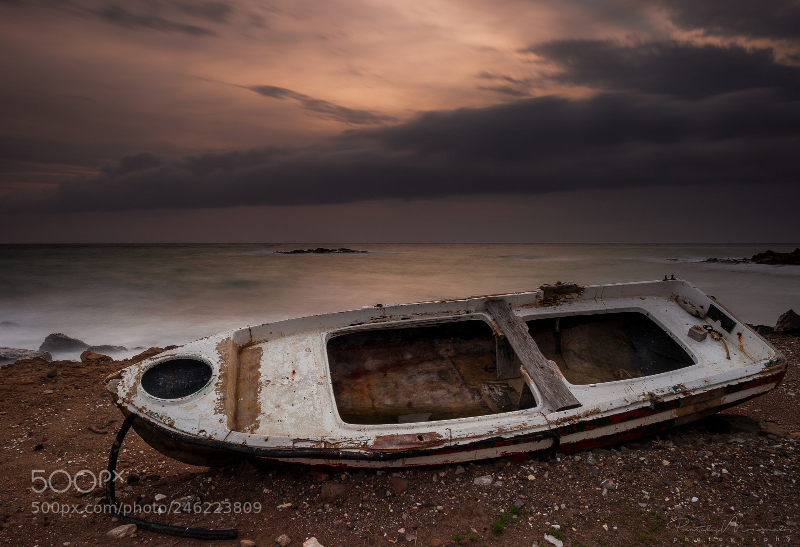 Olympus OM-D E-M1 sample photo. Abandoned boat photography