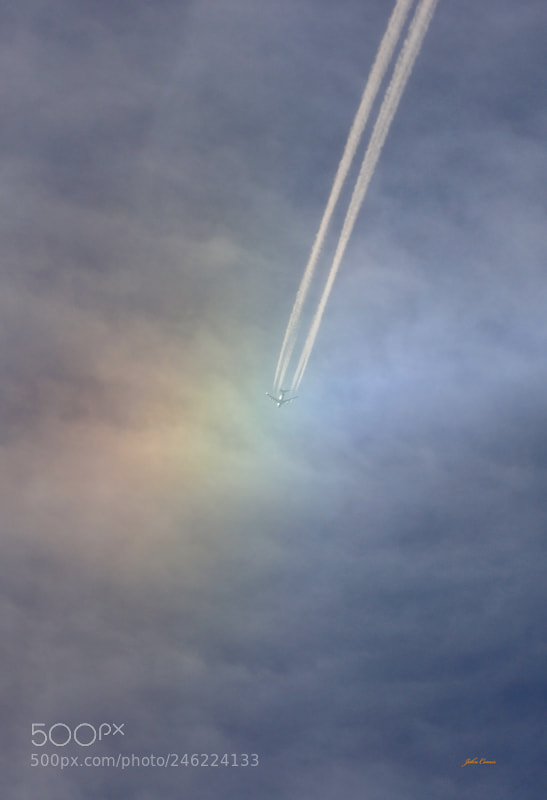 Canon EOS 6D Mark II sample photo. Jet/sundog photography
