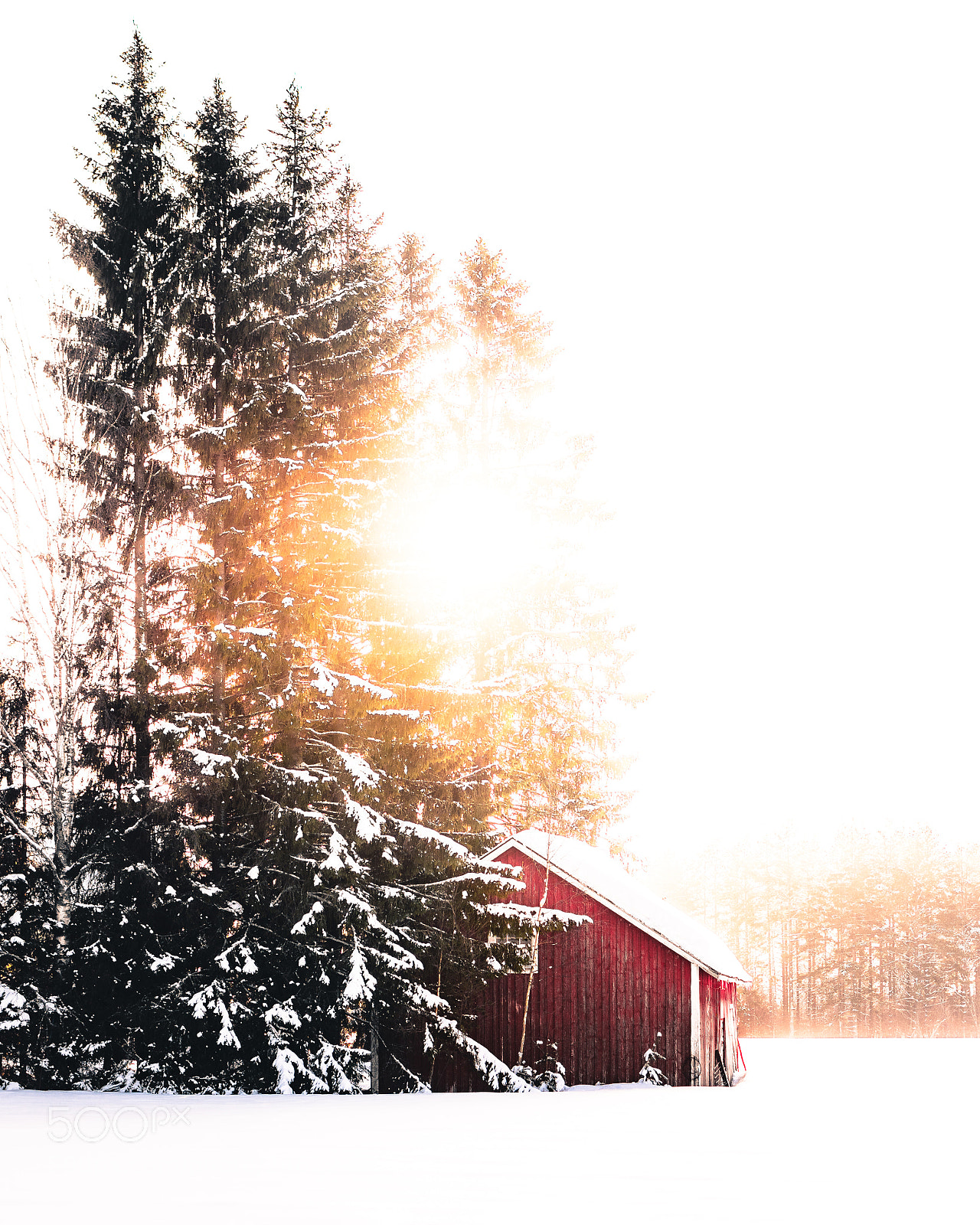 Sony a6500 sample photo. Winter barn photography