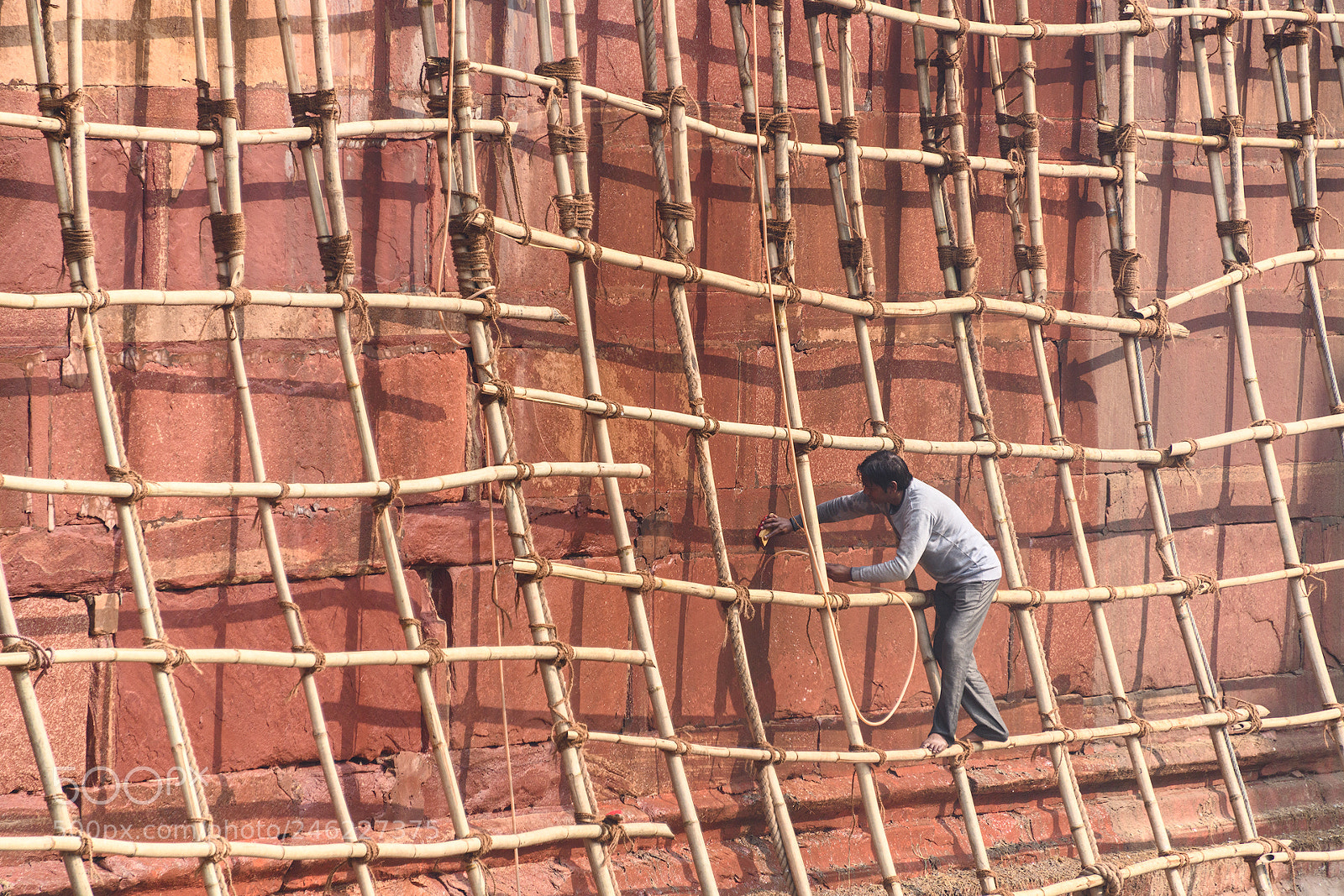 Nikon D850 sample photo. Scaffolding photography