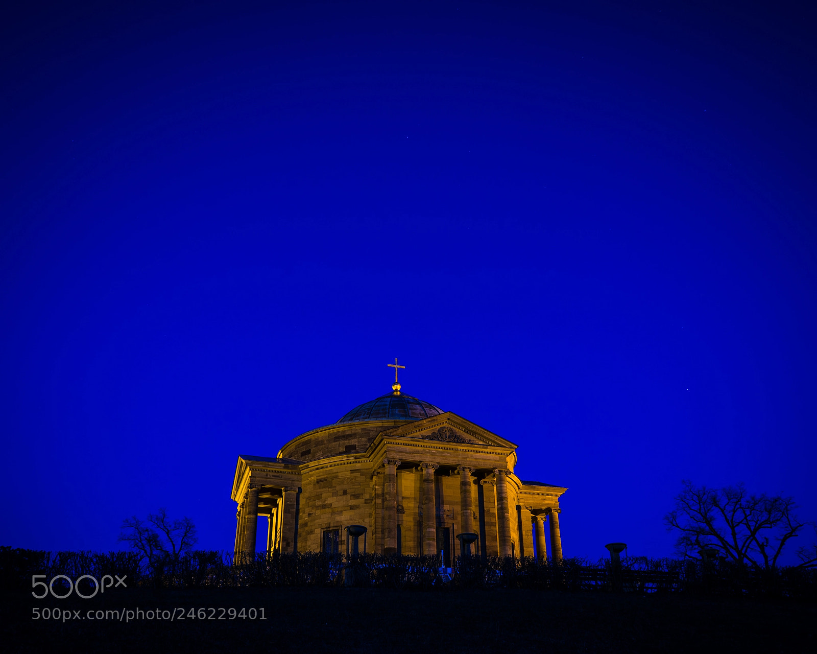 Sony a7 sample photo. Chapel after dusk photography