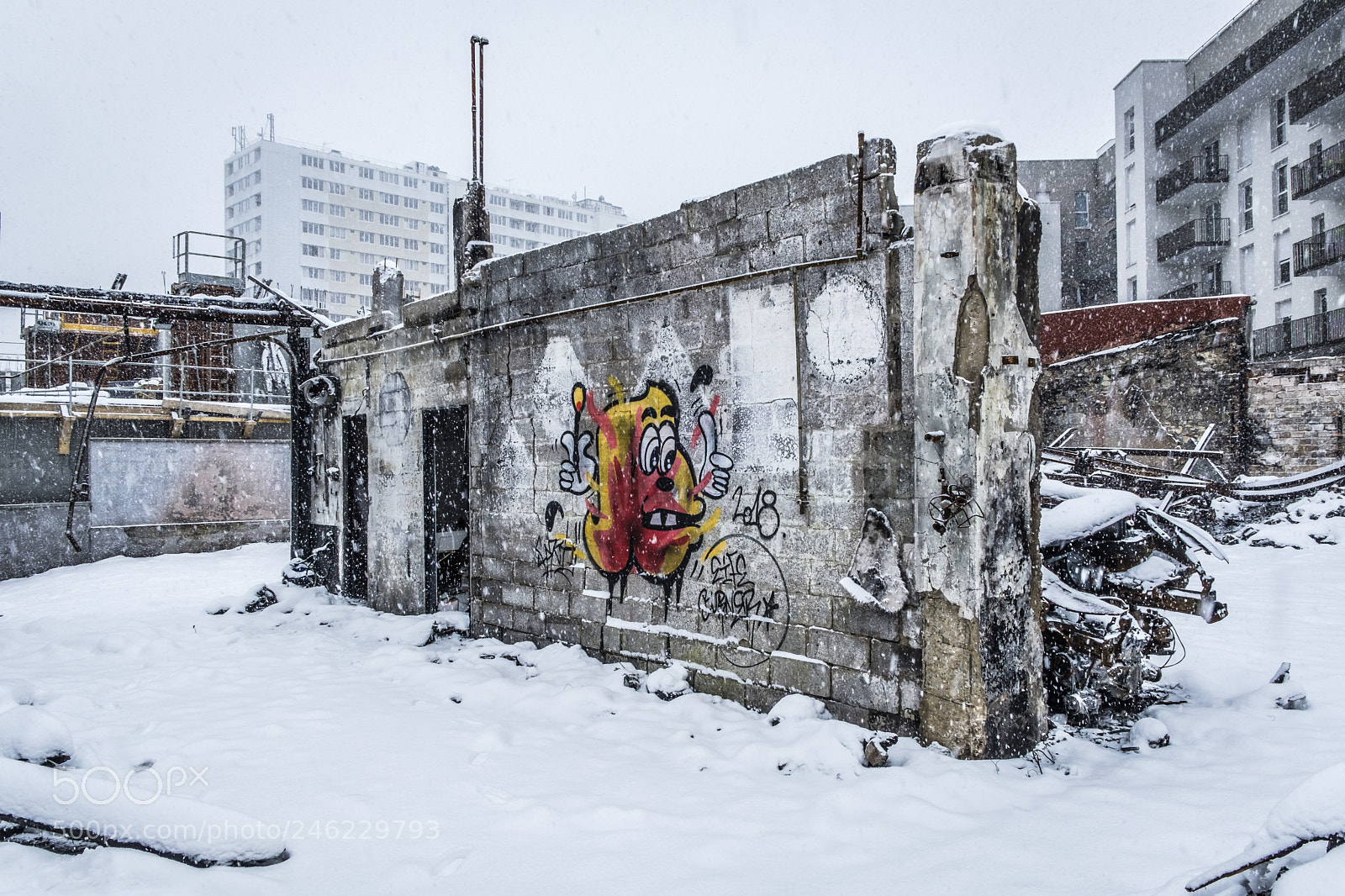 Fujifilm X-T2 sample photo. Snow garage photography