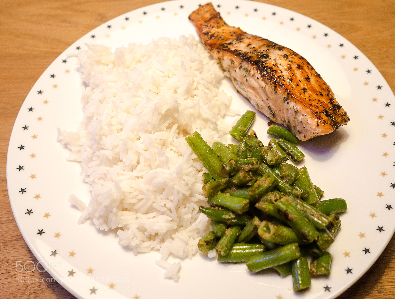 Olympus OM-D E-M10 sample photo. Salmon steak photography