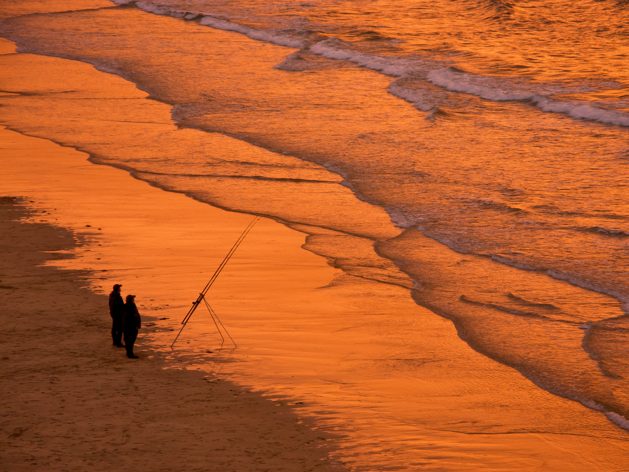 Nikon Coolpix P7100 sample photo. Friends fishing on a golden evening photography