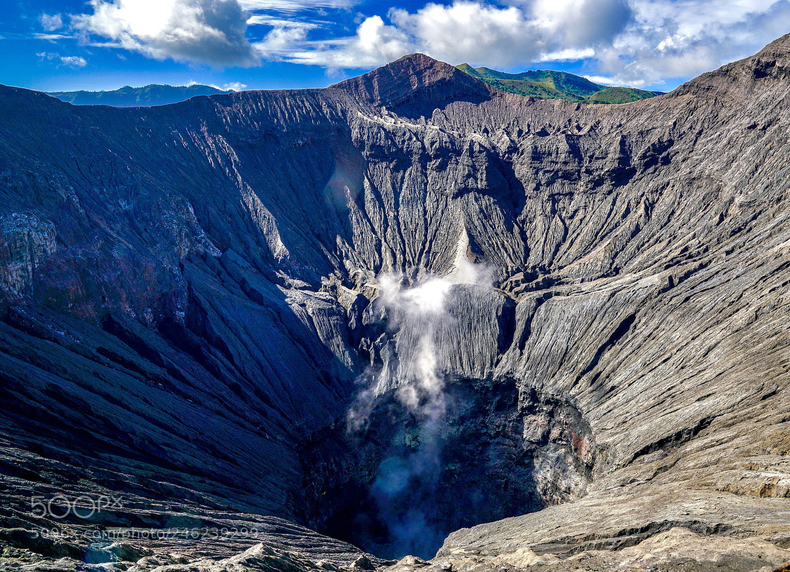 Sony a7R II sample photo. White smoke from bromo photography