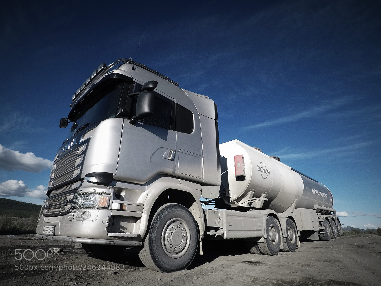 GoPro Hero5 Black sample photo. Gasoline truck in yakutia photography