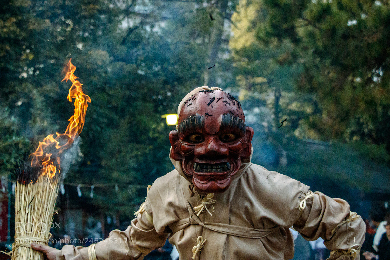 Canon EOS 760D (EOS Rebel T6s / EOS 8000D) sample photo. Japanese ogre with torch photography