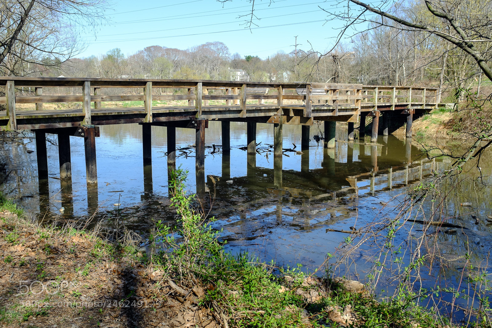 Fujifilm X100S sample photo. Footbridge across lake elkhorn photography