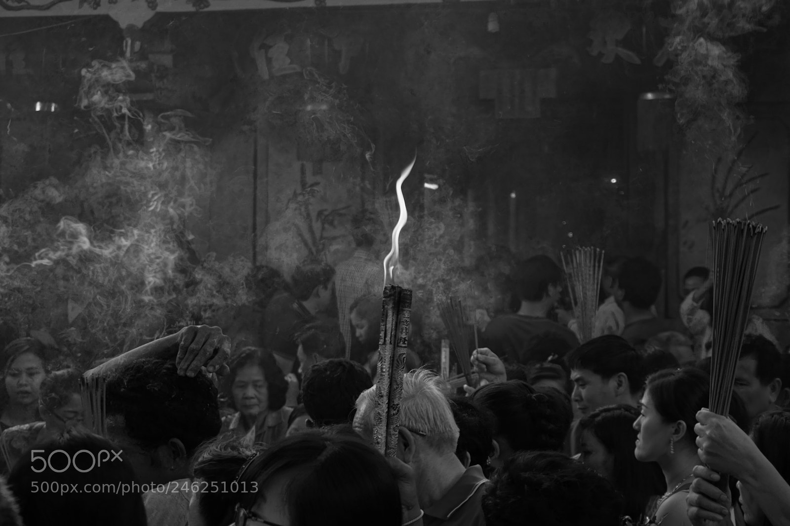 Sony a6000 sample photo. Incense sticks on fire photography