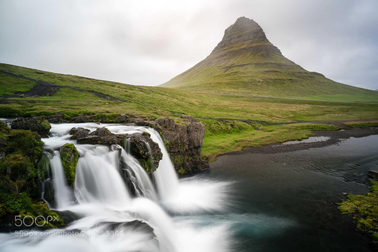 Sony a7R II sample photo. Kirkjufellsfoss photography