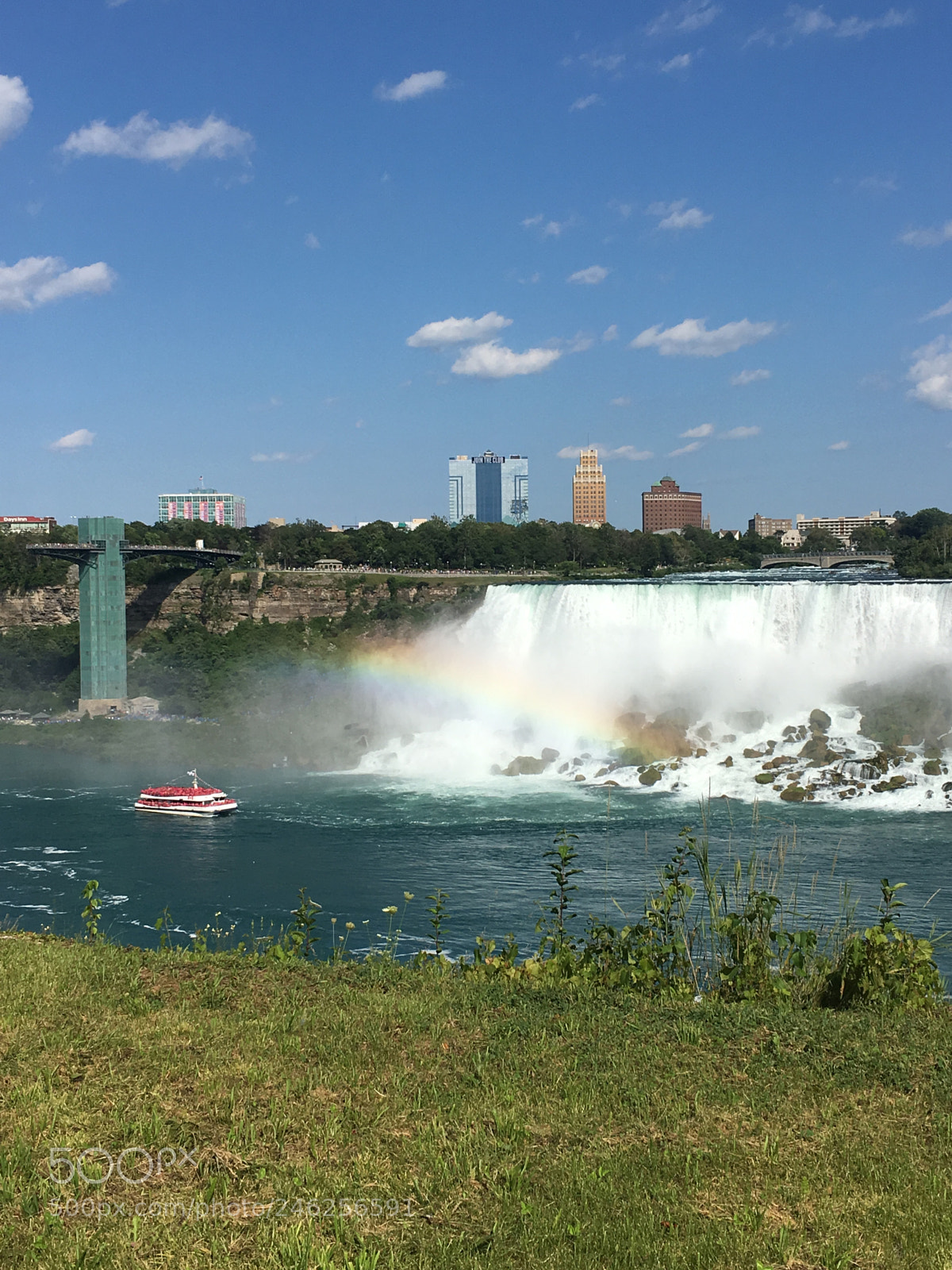 Apple iPhone 6s Plus sample photo. Rainbow over niagara falls photography