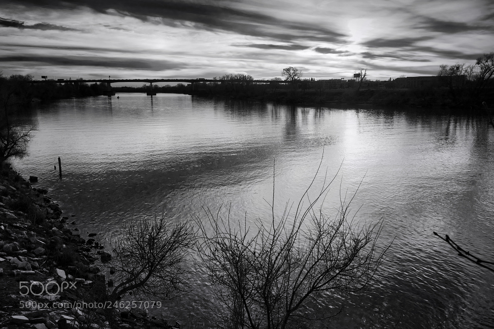Sony a7 II sample photo. Sony 3649 river bw photography