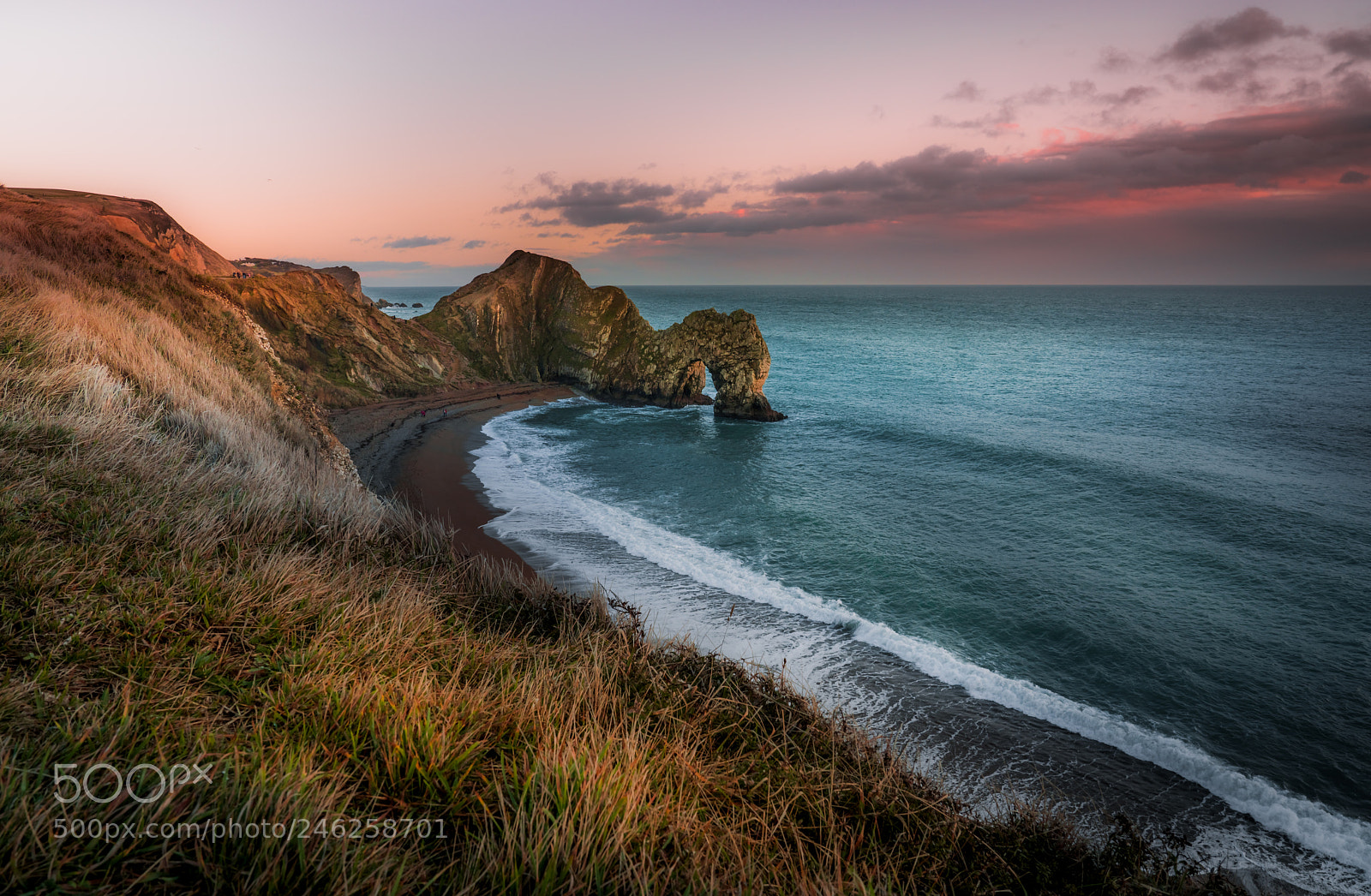 Sony a7R III sample photo. Sunset over durdle door photography