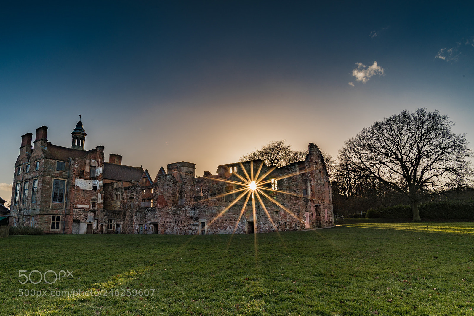 Nikon D850 sample photo. Sunset at rufford abbey photography