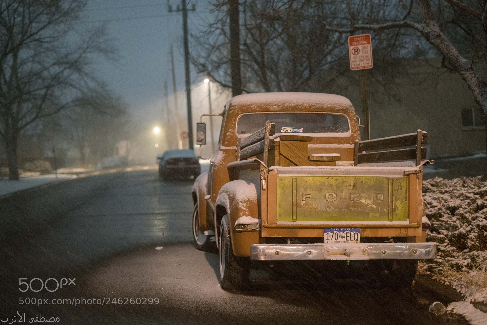 Sony a7R II sample photo. Old ford with snow photography