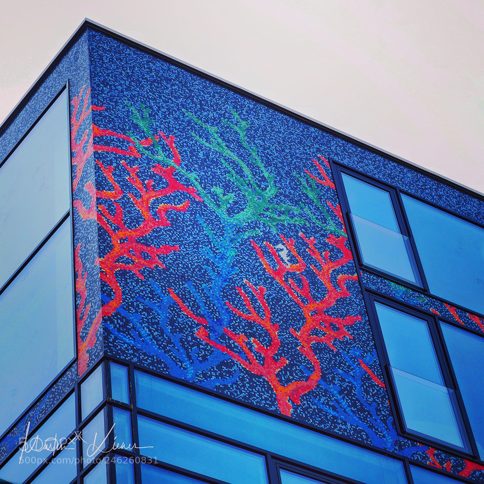 Olympus OM-D E-M1 Mark II sample photo. Architectural mosaic in city photography