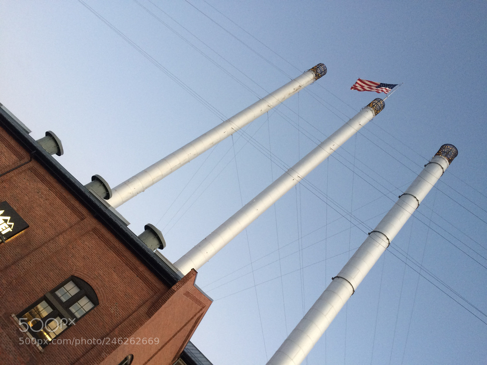 Apple iPhone 5s sample photo. Oldmill smokestacks photography